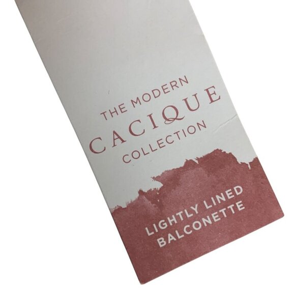 Cacique Modern Collection Lightly Lined Lace Balconette Bra Black Size 46C - Picture 5 of 6